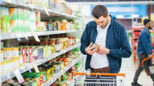 Man shopping for foods that increase fertility