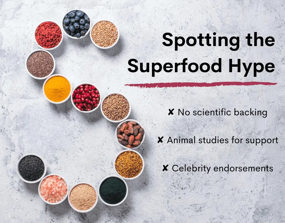 Superfoods examples with tips on how to spot overrated superfoods