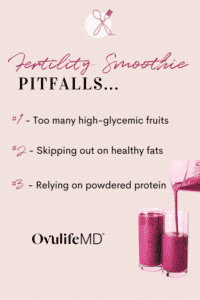 Infographic of Fertility Smoothie Pitfalls