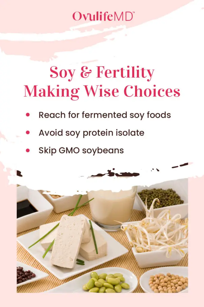  Infographic about how to make wise choices about soy and fertility